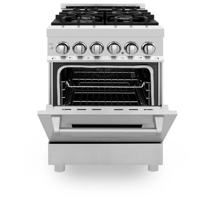 ZLINE 24" Dual Fuel Range in Stainless Steel, RA24 ZLINE