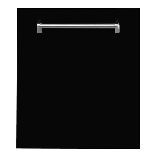 ZLINE 24" Euro Style Top Control Dishwasher in Black Matte with Traditional Style Handle, DW-BLM-24 ZLINE