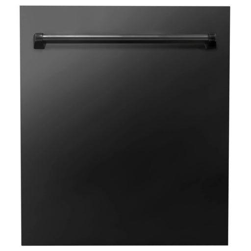 ZLINE 24" Euro Style Top Control Dishwasher in Black Stainless Steel with Traditional Style Handle, DW-BS-24 ZLINE