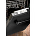 ZLINE 24" Euro Style Top Control Dishwasher in Black Stainless Steel with Traditional Style Handle, DW-BS-24 ZLINE
