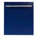 ZLINE 24" Euro Style Top Control Dishwasher in Blue Gloss and Modern Style Handle, DW-BG-H-24 ZLINE