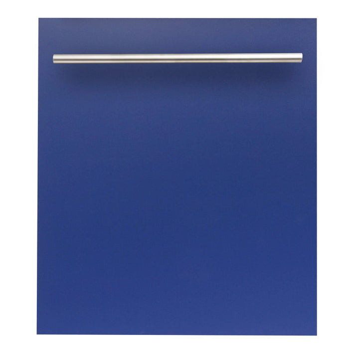 ZLINE 24" Euro Style Top Control Dishwasher in Blue Matte with Modern Style Handle, DW-BM-H-24 ZLINE Dreamwood Living