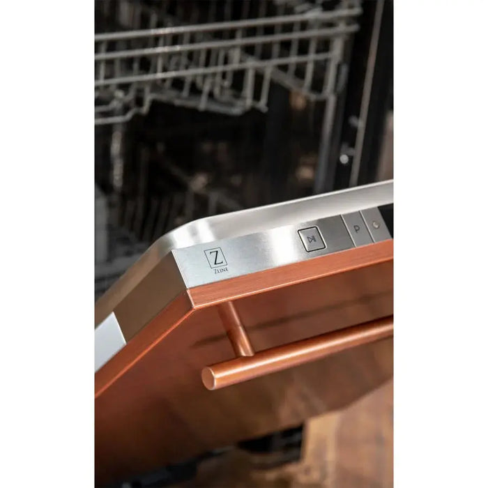 ZLINE 24" Euro Style Top Control Dishwasher in Copper with Modern Style Handle, DW-C-24 ZLINE Dreamwood Living