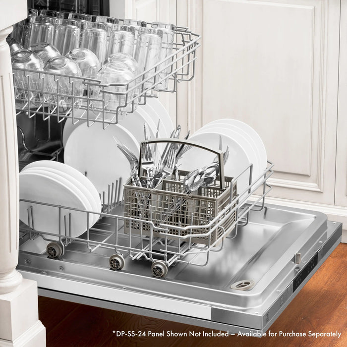 ZLINE 24" Euro Style Top Control Dishwasher in Custom Panel Ready, DW7713-24 ZLINE