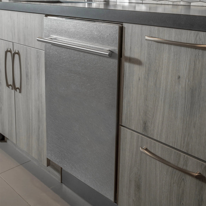 ZLINE 24" Euro Style Top Control Dishwasher in DuraSnow® Stainless Steel with Modern Style Handle, DW-SN-24 ZLINE