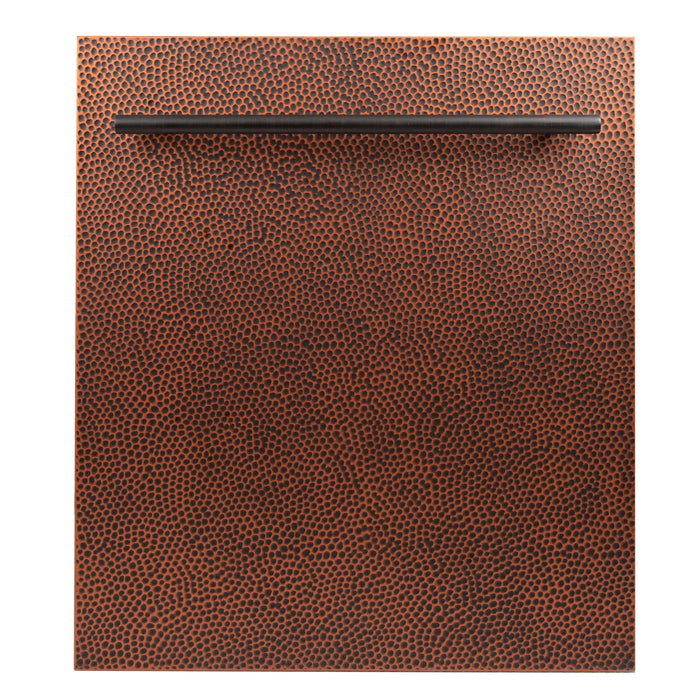 ZLINE 24" Euro Style Top Control Dishwasher in Hand-Hammered Copper with Modern Style Handle, DW-HH-24 ZLINE Dreamwood Living