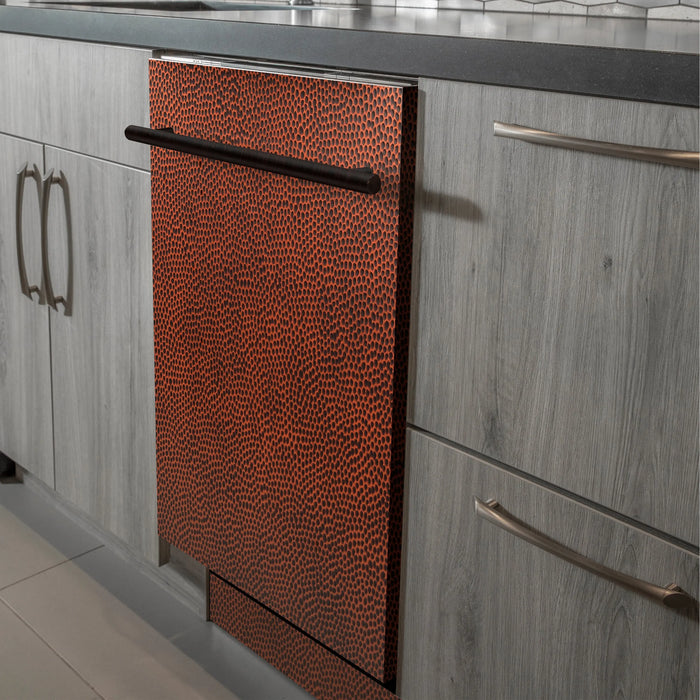 ZLINE 24" Euro Style Top Control Dishwasher in Hand-Hammered Copper with Modern Style Handle, DW-HH-24 ZLINE Dreamwood Living