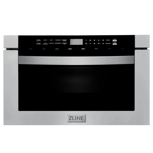 ZLINE 24" Microwave Drawer In Stainless Steel with Modern Handle, MWD-1 ZLINE
