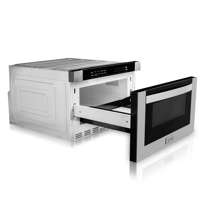 ZLINE 24" Microwave Drawer In Stainless Steel with Modern Handle, MWD-1 ZLINE