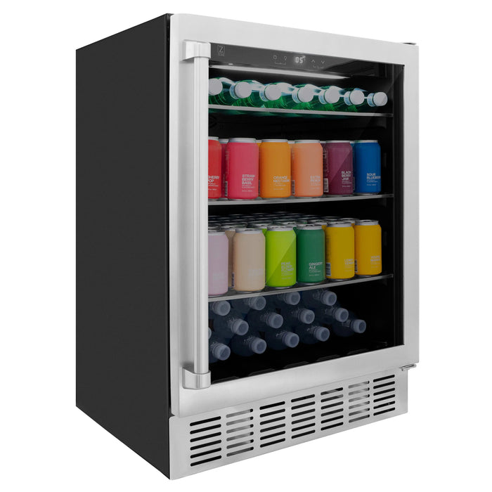 ZLINE 24" Monument 154 Can Beverage Fridge in Stainless Steel, RBV-US-24 ZLINE
