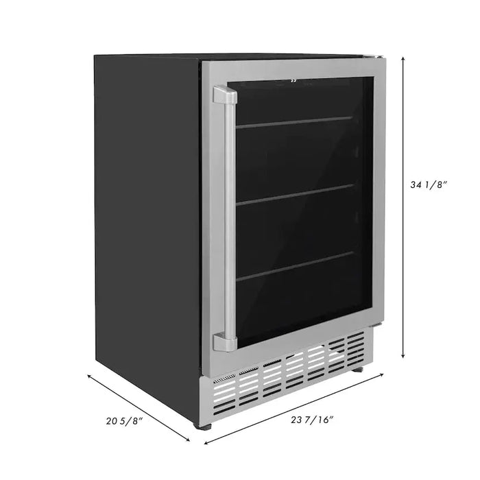 ZLINE 24" Monument 154 Can Beverage Fridge in Stainless Steel, RBV-US-24 ZLINE
