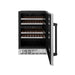 ZLINE 24" Monument Autograph Edition Dual Zone 44-Bottle Wine Cooler in Stainless Steel with Matte Black Accents, RWVZ-UD-24-MB ZLINE