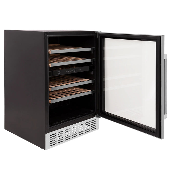 ZLINE 24" Monument Dual Zone 44-Bottle Wine Cooler in Stainless Steel, RWV-UD-24 ZLINE