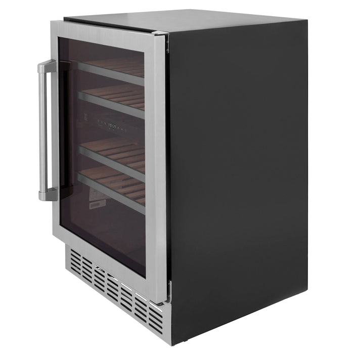 ZLINE 24" Monument Dual Zone 44-Bottle Wine Cooler in Stainless Steel, RWV-UD-24 ZLINE