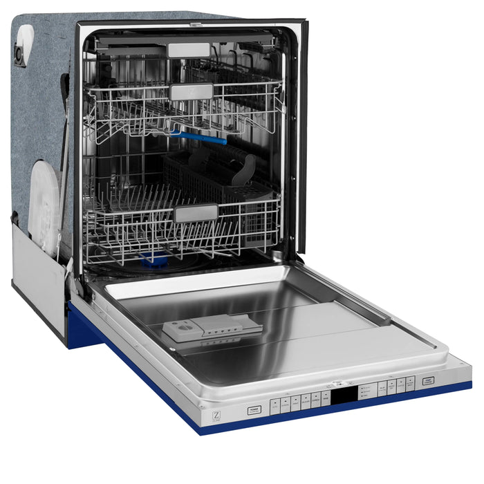 ZLINE 24" Monument Series Top Control Dishwasher in Blue Gloss, DWMT-BG-24 ZLINE Dreamwood Living