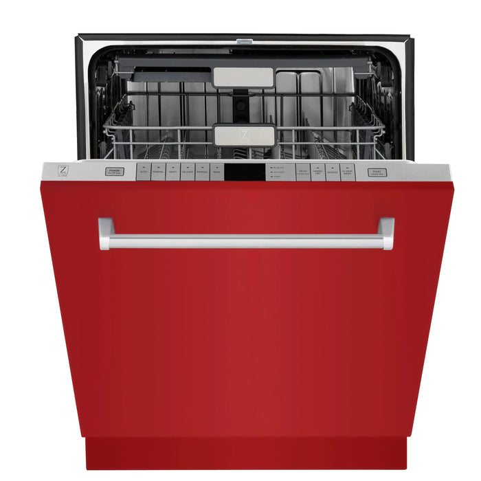 ZLINE 24" Monument Series Top Control Dishwasher in Red Gloss, DWMT-RG-24 ZLINE Dreamwood Living