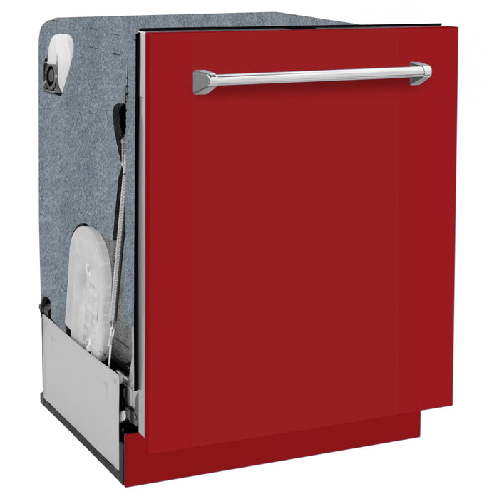 ZLINE 24" Monument Series Top Control Dishwasher in Red Gloss, DWMT-RG-24 ZLINE Dreamwood Living