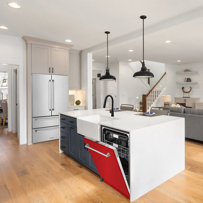 ZLINE 24" Monument Series Top Control Dishwasher in Red Matte, DWMT-RM-24 ZLINE Dreamwood Living