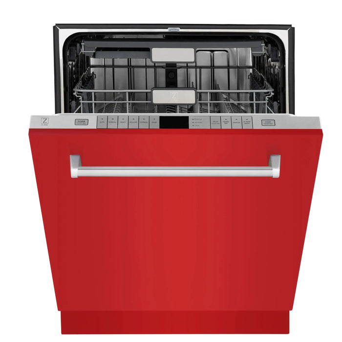ZLINE 24" Monument Series Top Control Dishwasher in Red Matte, DWMT-RM-24 ZLINE Dreamwood Living