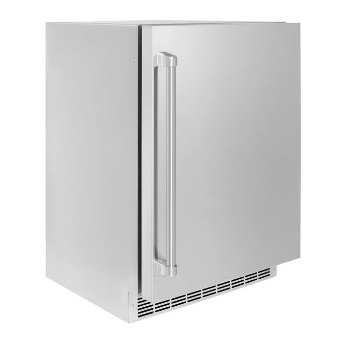 ZLINE 24" Touchstone 151 Can Beverage Fridge with Solid Stainless Steel Door,  RBSO-ST-24 ZLINE Dreamwood Living