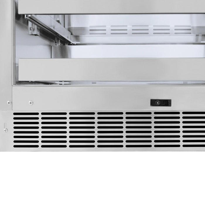 ZLINE 24" Touchstone 151 Can Beverage Fridge with Solid Stainless Steel Door,  RBSO-ST-24 ZLINE Dreamwood Living