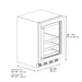 ZLINE 24" Touchstone 151 Can Beverage Fridge with Stainless Steel Glass Door,  RBSO-GS-24 ZLINE Dreamwood Living