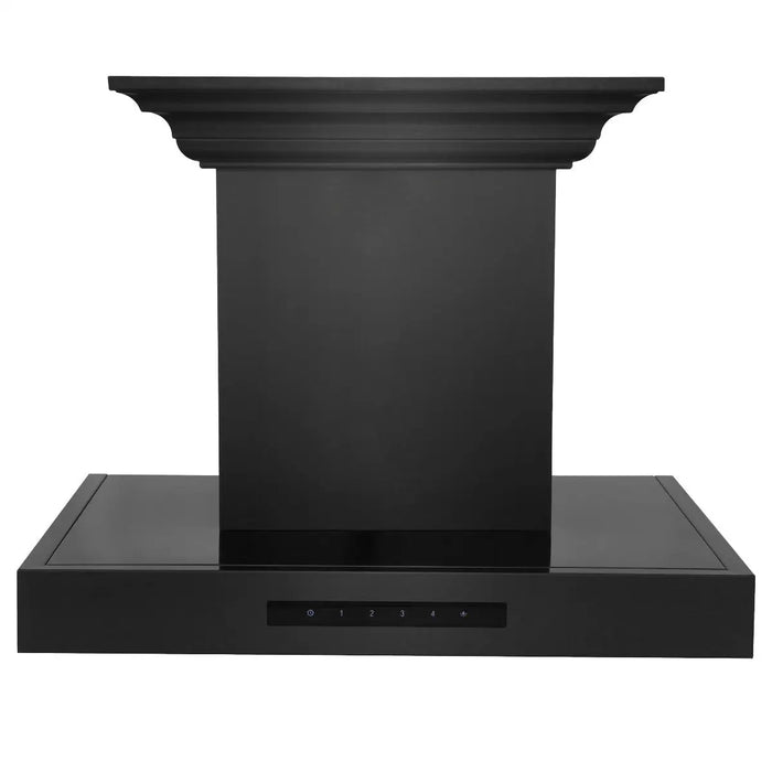 ZLINE 24" Wall Mount Range Hood in Black Stainless Steel with CrownSound® Speakers, BSKENCRN-BT-24 (Out of Stock) ZLINE Dreamwood Living