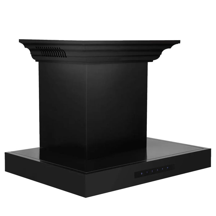 ZLINE 24" Wall Mount Range Hood in Black Stainless Steel with CrownSound® Speakers, BSKENCRN-BT-24 (Out of Stock) ZLINE Dreamwood Living