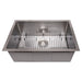ZLINE 27" Meribel Undermount Single Bowl DuraSnow® Stainless Steel Kitchen Sink with Bottom Grid, SRS-27S ZLINE Dreamwood Living