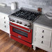 ZLINE 30" All Gas Range in Stainless Steel with Red Matte Door, RG-RM-30 ZLINE
