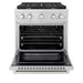 ZLINE 30" All Gas Range with Convection Oven and 4 Brass Burners in Stainless Steel, SGR-BR-30 ZLINE Dreamwood Living