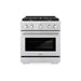ZLINE 30" All Gas Range with Convection Oven and 4 Brass Burners in Stainless Steel, SGR-BR-30 ZLINE Dreamwood Living