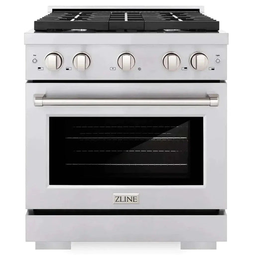 ZLINE 30" All Gas Range with Convection Oven and 4 Burners in Stainless Steel, SGR30 ZLINE