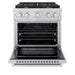 ZLINE 30" All Gas Range with Convection Oven and 4 Burners in Stainless Steel, SGR30 ZLINE