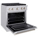 ZLINE 30" All Gas Range with Convection Oven and 4 Burners in Stainless Steel, SGR30 ZLINE