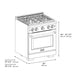 ZLINE 30" All Gas Range with Convection Oven and 4 Burners in Stainless Steel, SGR30 ZLINE