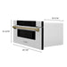 ZLINE 30" Autograph Edition Built-In Microwave Drawer In Stainless Steel With Champagne Bronze Accents, MWDZ-30-CB ZLINE