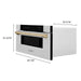 ZLINE 30" Autograph Edition Built-In Microwave Drawer In Stainless Steel With Gold Accents, MWDZ-30-G ZLINE