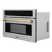 ZLINE 30" Autograph Edition Built-in Convection Microwave Oven in Stainless Steel with Champagne Bronze Accents, MWOZ-30-CB ZLINE