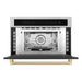 ZLINE 30" Autograph Edition Built-in Convection Microwave Oven in Stainless Steel with Champagne Bronze Accents, MWOZ-30-CB ZLINE