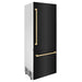 ZLINE 30" Autograph Edition Built-in Refrigerator in Black Stainless with Champagne Bronze Accents, RBIVZ-BS-30-CB ZLINE Dreamwood Living