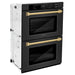 ZLINE 30" Autograph Edition Double Wall Oven with Air Fry and Self-Clean in Black and Gold Handle, WADBZ-30-G ZLINE Dreamwood Living