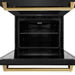 ZLINE 30" Autograph Edition Double Wall Oven with Air Fry and Self-Clean in Black and Gold Handle, WADBZ-30-G ZLINE Dreamwood Living