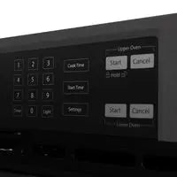 ZLINE 30" Autograph Edition Double Wall Oven with Air Fry and Self-Clean in Black and Gold Handle, WADBZ-30-G ZLINE Dreamwood Living