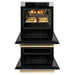ZLINE 30" Autograph Edition Double Wall Oven with Air Fry and Self-Clean in Stainless Steel and Champagne Bronze Handle, WADZ-30-CB ZLINE Dreamwood Living