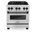 ZLINE 30" Autograph Edition Dual Fuel Range in Stainless Steel with Matte Black Accents, RAZ-30-MB ZLINE Dreamwood Living