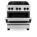 ZLINE 30" Autograph Edition Dual Fuel Range in Stainless Steel with Matte Black Accents, RAZ-30-MB ZLINE Dreamwood Living