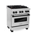 ZLINE 30" Autograph Edition Dual Fuel Range in Stainless Steel with Matte Black Accents, RAZ-30-MB ZLINE Dreamwood Living