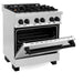 ZLINE 30" Autograph Edition Dual Fuel Range in Stainless Steel with Matte Black Accents, RAZ-30-MB ZLINE Dreamwood Living
