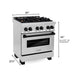 ZLINE 30" Autograph Edition Dual Fuel Range in Stainless Steel with Matte Black Accents, RAZ-30-MB ZLINE Dreamwood Living